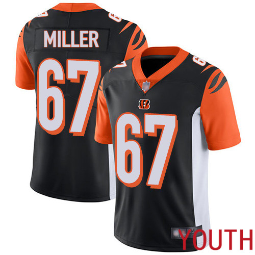 Cincinnati Bengals Limited Black Youth John Miller Home Jersey NFL Footballl 67 Vapor Untouchable
